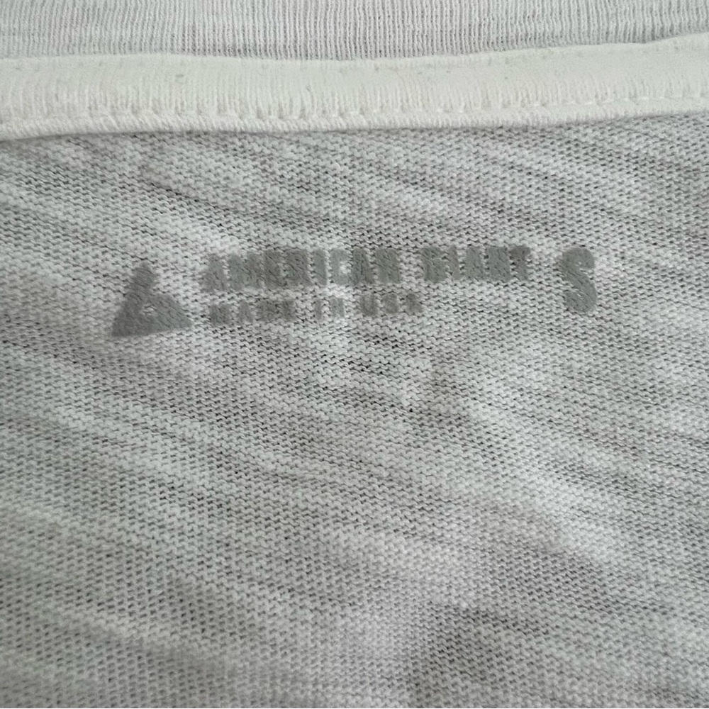 American Giant Womens Premium Slub V-neck Tee Size Small White Short Sleeve - Picture 7 of 9